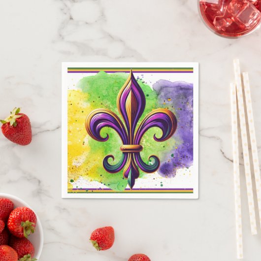 Lilie Mardi Gras Serviette (Beispiel)