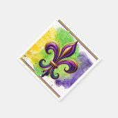 Lilie Mardi Gras Serviette (Ecke)