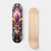 Lilie Mardi gras Skateboard (Vorderseite)