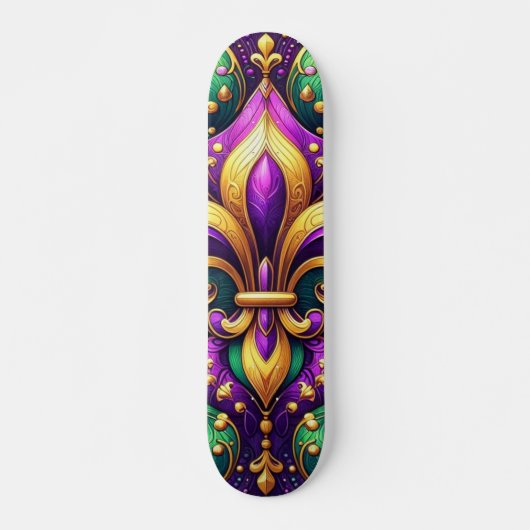 Lilie Mardi gras Skateboard (Vorne)