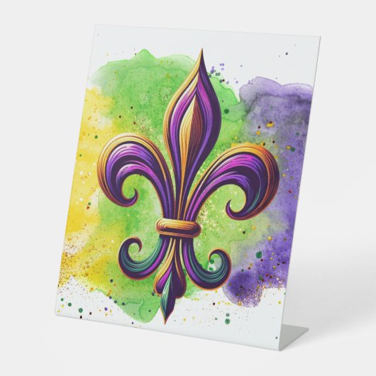 Lilie Mardi Gras Sockelschild (Vorderseite)