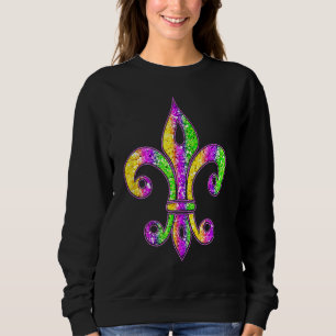 Lilie Mardi Gras Symbol Karneval Kostüm Pa Sweatshirt