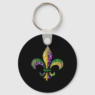 Lilie Mardi Gras Symbol Louisiana New Orlea Schlüsselanhänger