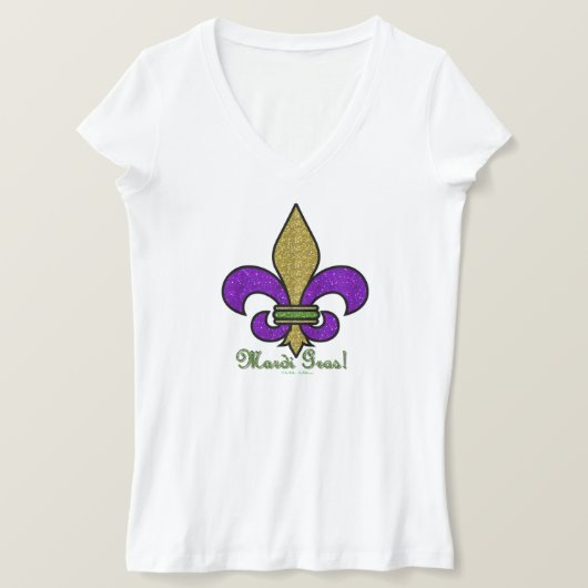 Lilie Mardi Gras T-Shirt (Design vorne)
