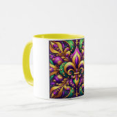 Lilie Mardi gras Tasse (Vorderseite Links)