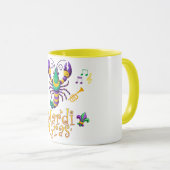 Lilie Mardi Gras Tasse (VorderseiteRechts)