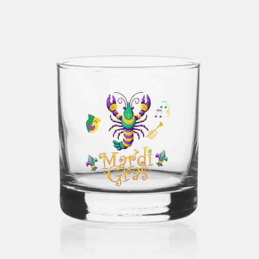 Lilie Mardi Gras Whiskyglas (Rückseite)
