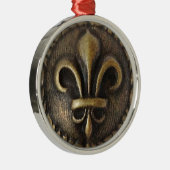 Lilie Medallion Silbernes Ornament (Rechts)