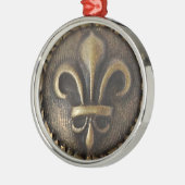 Lilie Medallion Silbernes Ornament (Links)