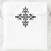 Lilie Meditation 4 Kurven Runder Aufkleber (Tasche)