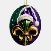 Lilie Merry Christmas Design Keramik Ornament (Rechts)