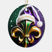 Lilie Merry Christmas Design Keramik Ornament (Links)