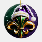 Lilie Merry Christmas Design Keramik Ornament (Hinten)