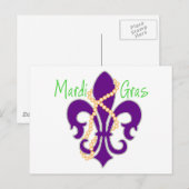 Lilie mit Perlen Postkarte (Vorne/Hinten)