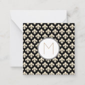 Lilie Monogram Mitteilungskarte (Vorderseite)