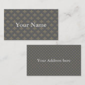 Lilie Muster + Bild oder Text Visitenkarte (Vorne/Hinten)