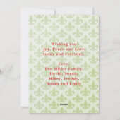 Lilie-Muster Doppelseitige Multi-Fotokarte Feiertagskarte (Rückseite)