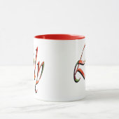Lilie, Name Logo Red Combo Kaffee Tasse (Zentrum)
