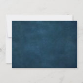 Lilie Navy Blue Lights | Rustikale Hochzeit Save The Date (Rückseite)