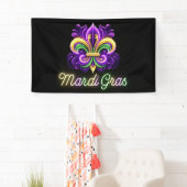 Lilie Neon Mardi Gras Banner (Insitu)