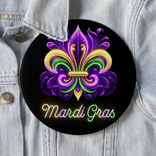 Lilie Neon Mardi Gras Button (Beispiel)