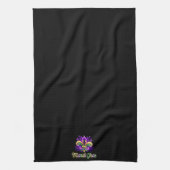 Lilie Neon Mardi Gras Geschirrtuch (Vertikal)