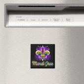 Lilie Neon Mardi Gras Magnet (In Situ (Geschirrspüler))