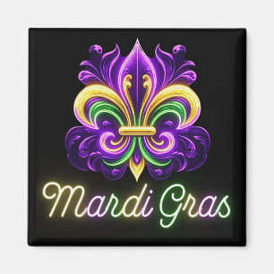 Lilie Neon Mardi Gras Magnet