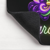 Lilie Neon Mardi Gras Mousepad (Ecke)