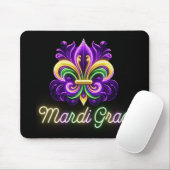 Lilie Neon Mardi Gras Mousepad (Mit Mouse)