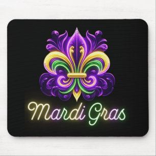 Lilie Neon Mardi Gras Mousepad