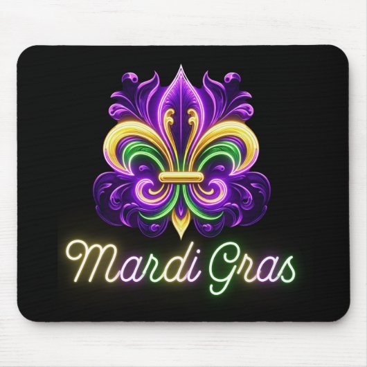 Lilie Neon Mardi Gras Mousepad (Vorne)
