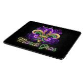 Lilie Neon Mardi Gras Schneidebrett (Ecke)