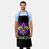 Lilie Neon Mardi Gras Schürze (Getragen)