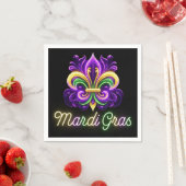 Lilie Neon Mardi Gras Serviette (Beispiel)
