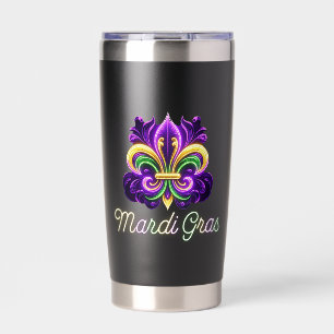 Lilie Neon Mardi Gras Thermobecher
