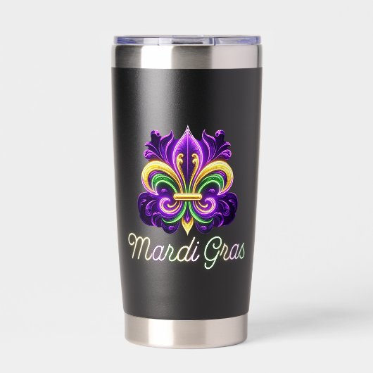 Lilie Neon Mardi Gras Thermobecher (Vorderseite)