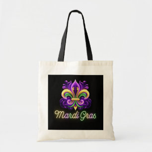 Lilie Neon Mardi Gras Tragetasche