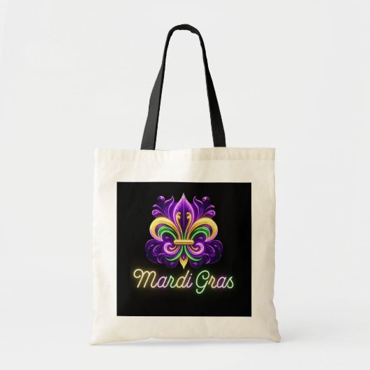 Lilie Neon Mardi Gras Tragetasche (Vorne)