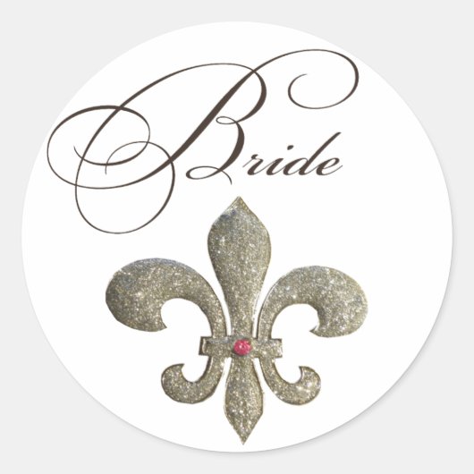Lilie NOLA Bride Bling Runder Aufkleber (Vorderseite)