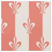 Lilie Off White & Terra Cotta Red Stoff (Nahaufnahme)