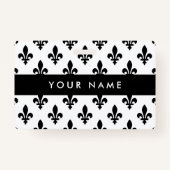 Lilie Pattern, Französisch, Royal, Black Ausweis (Rückseite)