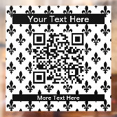 Lilie Pattern, Französisch, Royal, Black Fensteraufkleber (Blatt 2)