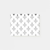 Lilie Pattern, Französisch, Royal, Black Post-it Klebezettel (Vorderseite)