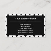 Lilie Pattern, Französisch, Royal, Black Visitenkarte (Vorderseite)