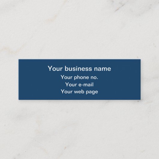 Lilie Pattern, Französisch, Royal, Cream, Blau Mini Visitenkarte (Vorderseite)