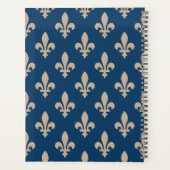 Lilie Pattern, Französisch, Royal, Cream, Blau Planer (Rückseite)