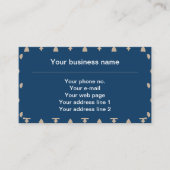 Lilie Pattern, Französisch, Royal, Cream, Blau Visitenkarte (Vorderseite)