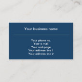 Lilie Pattern, Französisch, Royal, Cream, Blau Visitenkarte (Vorderseite)