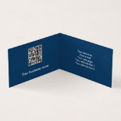 Lilie Pattern, Französisch, Royal, Cream, Blau Visitenkarten (Innenseite)